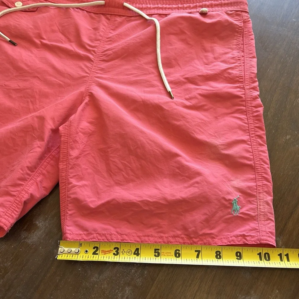 Polo Ralph Lauren Traveler Swim Trunks Mens Medium Pink Classic Mesh Lined 8